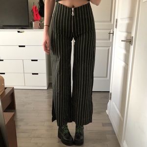 The Ragged Priest Slit Pinstriped Pants